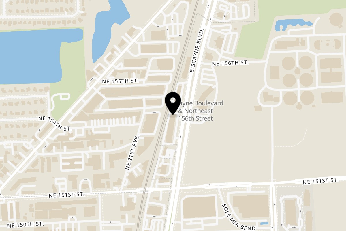 Map showing the location of Cheen Huaye on 15400 Biscayne Blvd in North Miami Beach